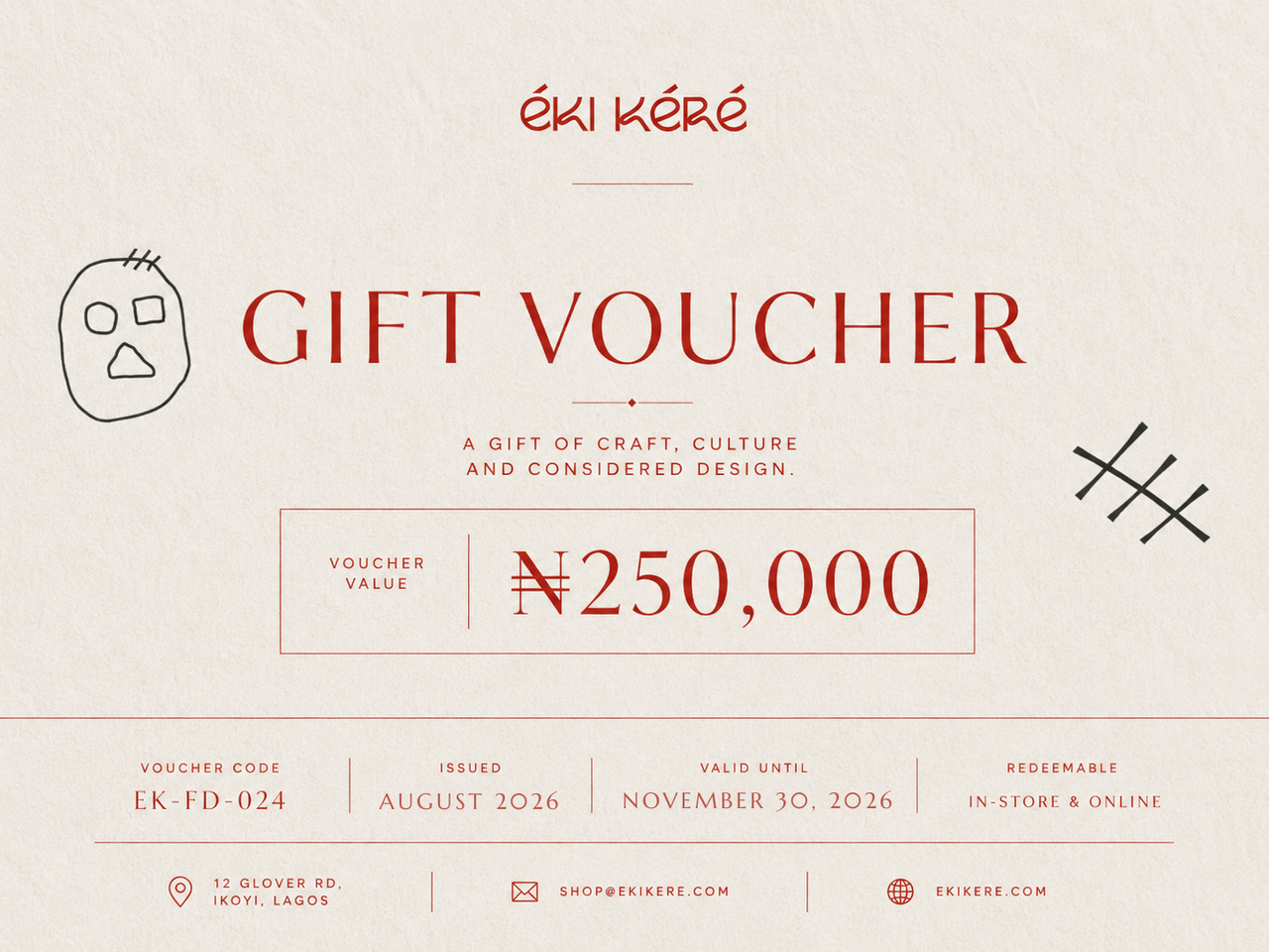 Éki Kéré Gift Card