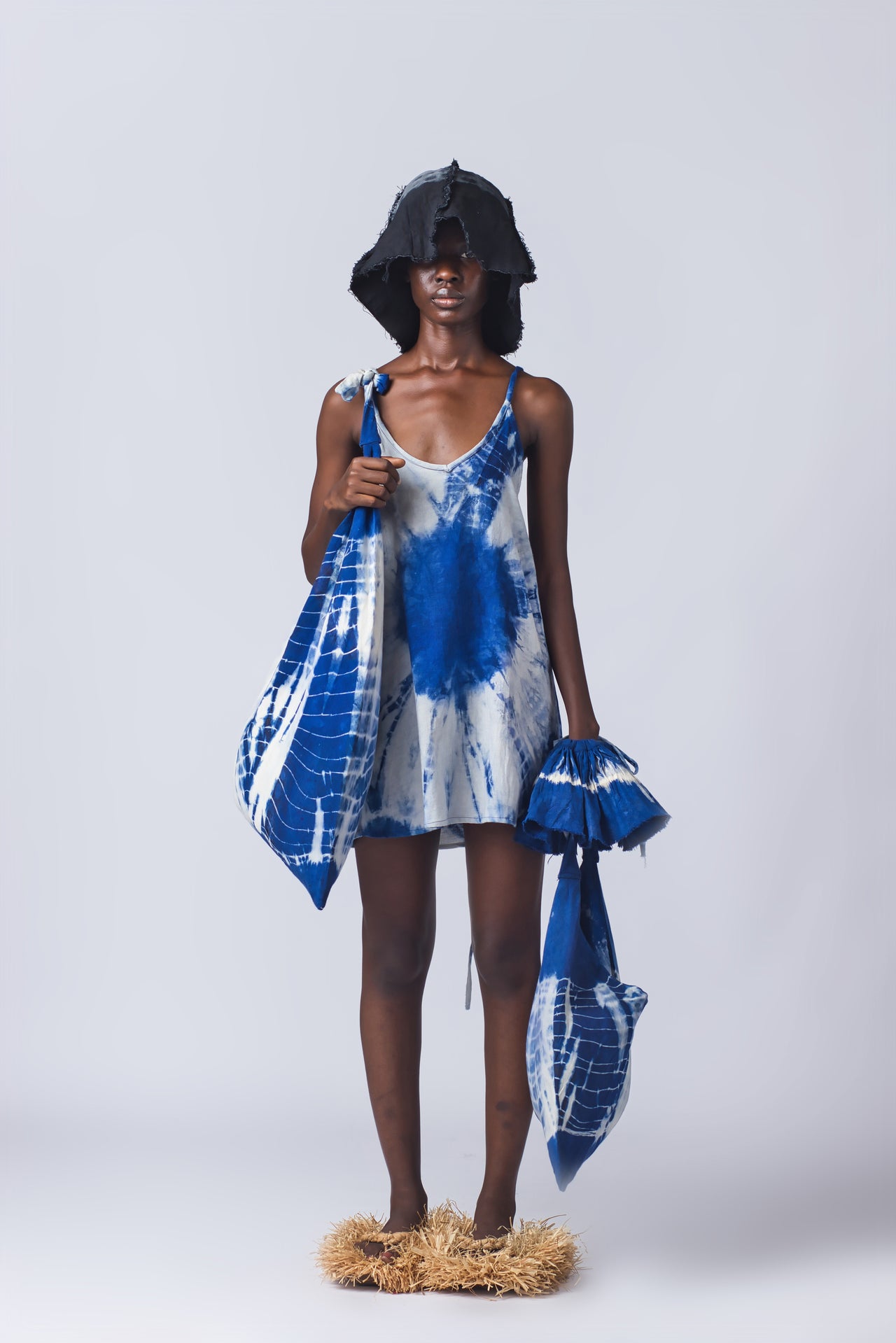 BUP TIE AND DYE  ORIGAMI  TOTE BAG (SMALL)