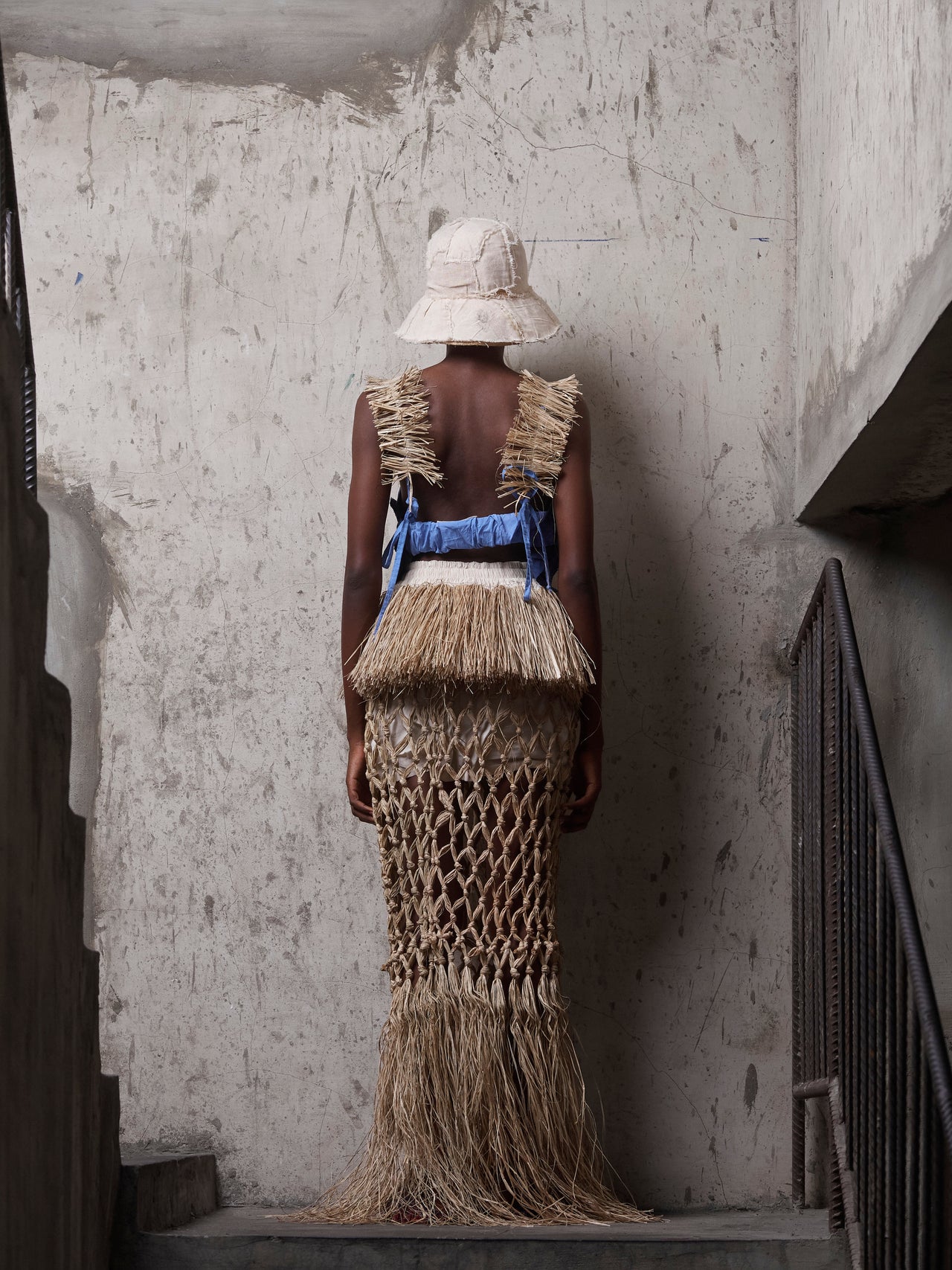 The Chinwe Raffia Fringe Skirt