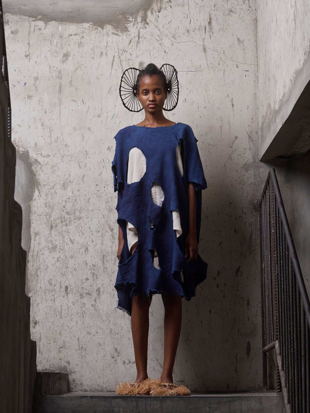 Ibóng Cut-Out Cotton Dress