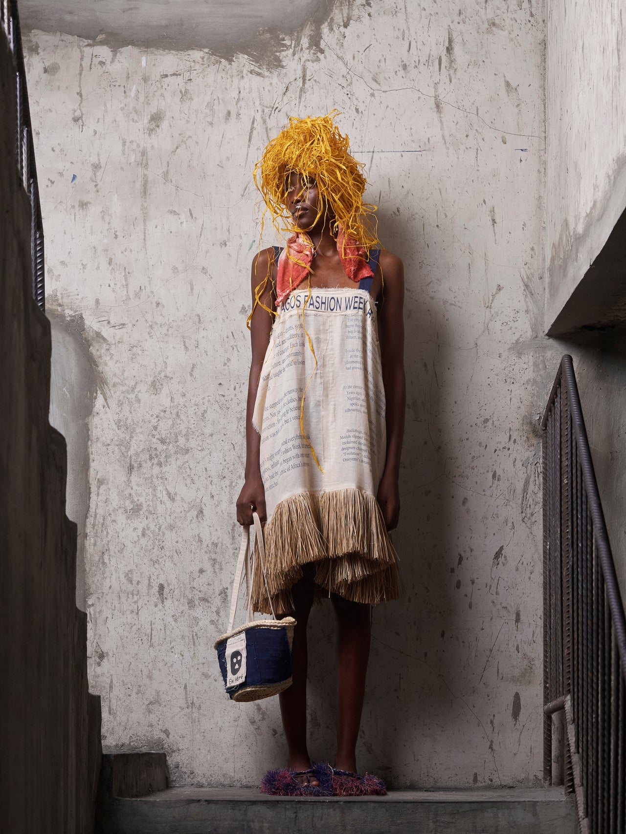 Usóró Ndō Raffia Mini Dress