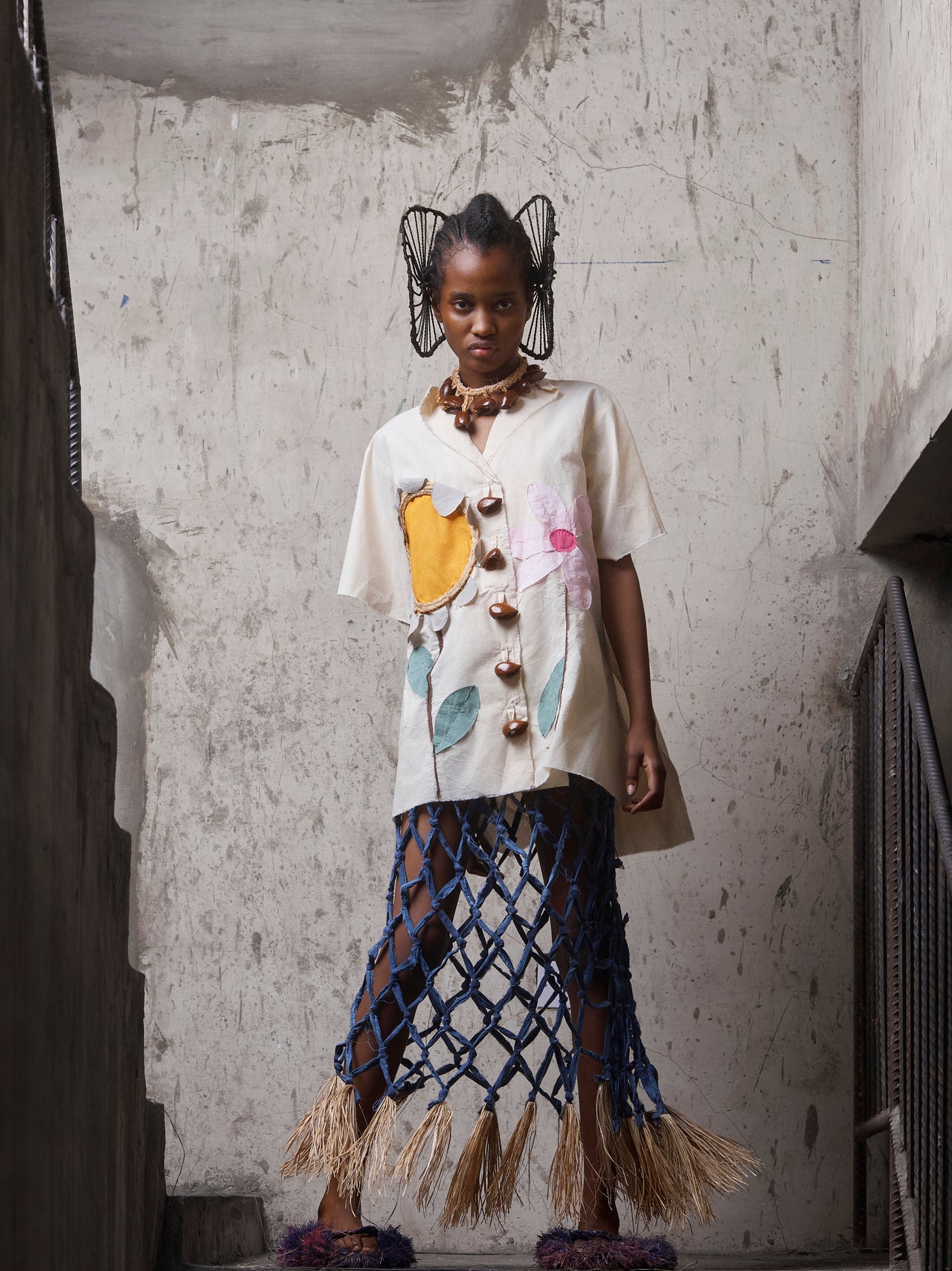 Sunburst Bloom Notch Shirt