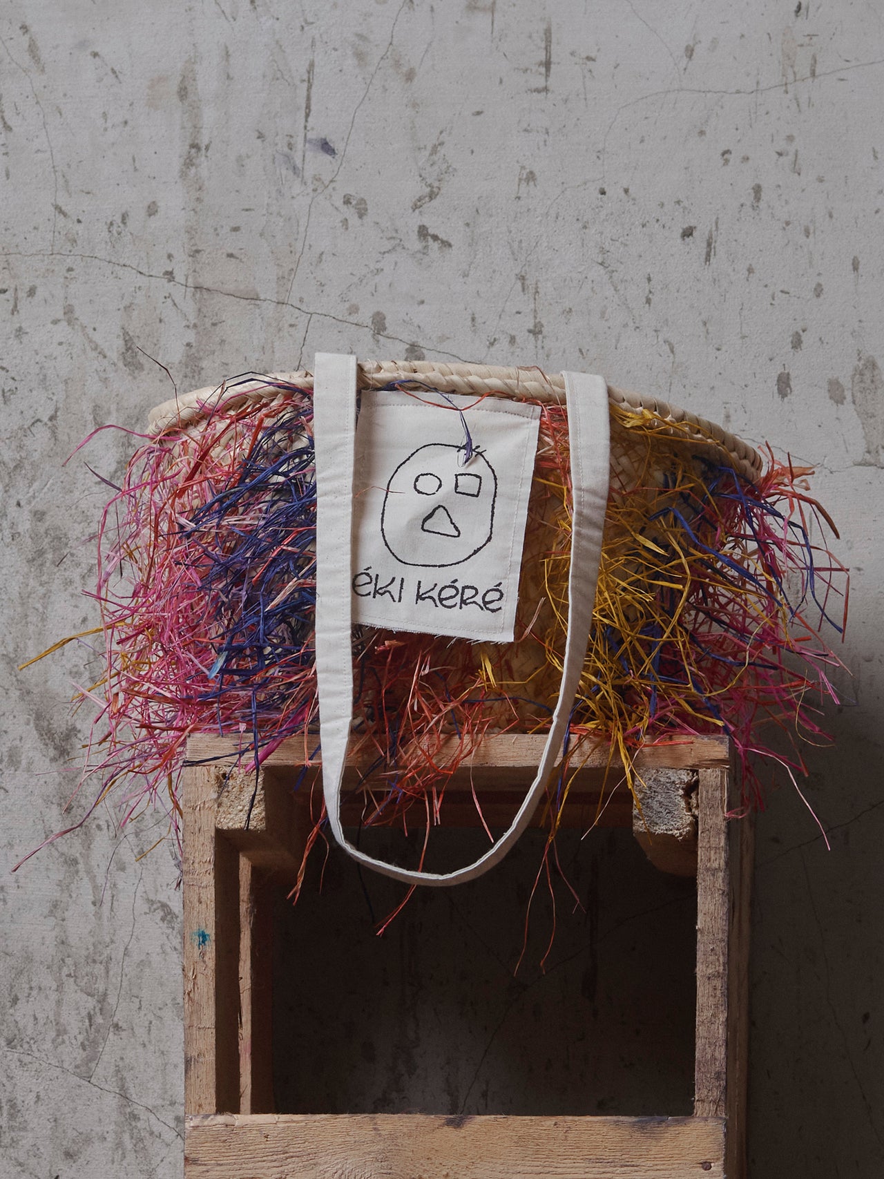 Éki Kéré Ekpo Patch Raffia Tote Bag