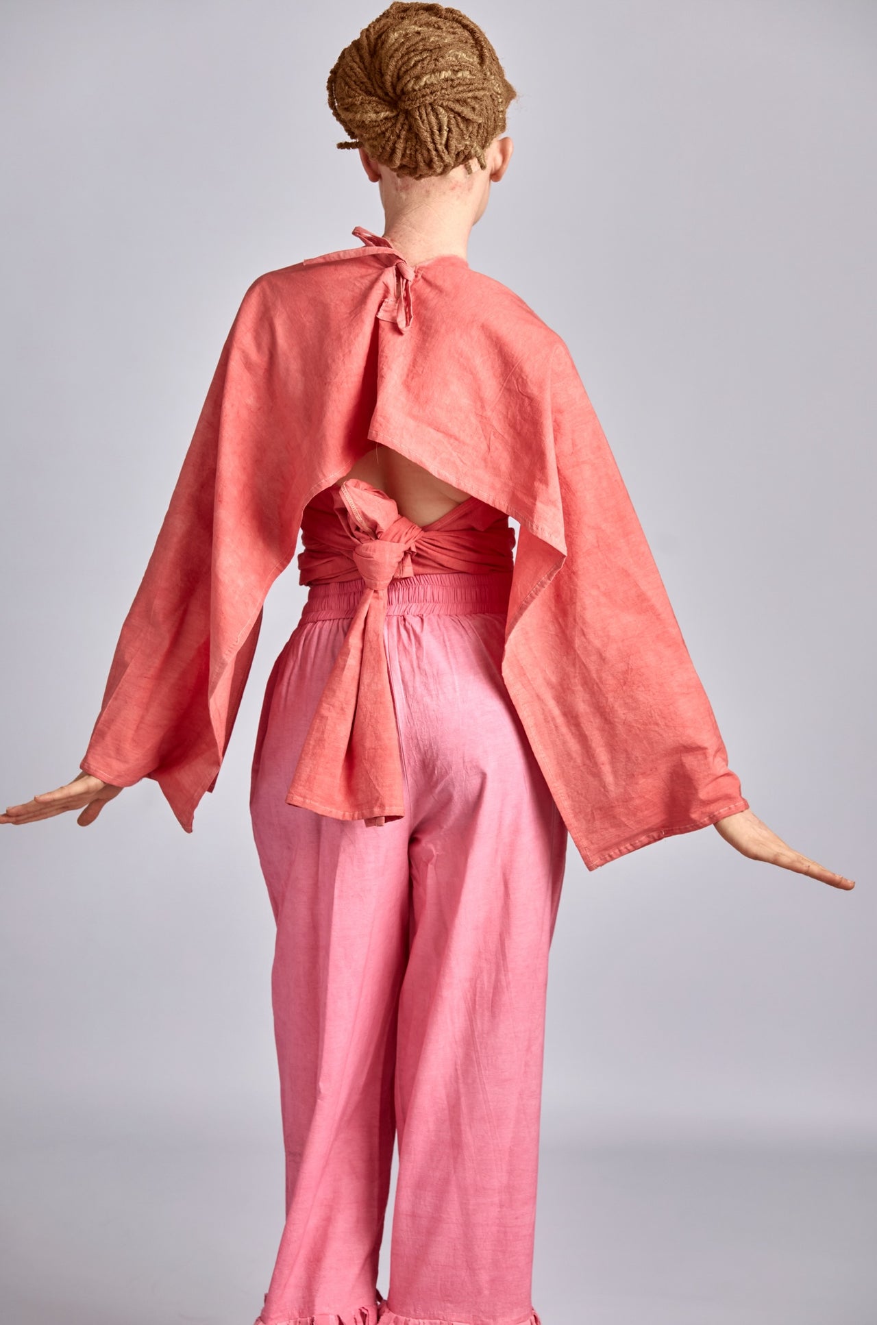 Ife Wrapped Chic Open-Back Top