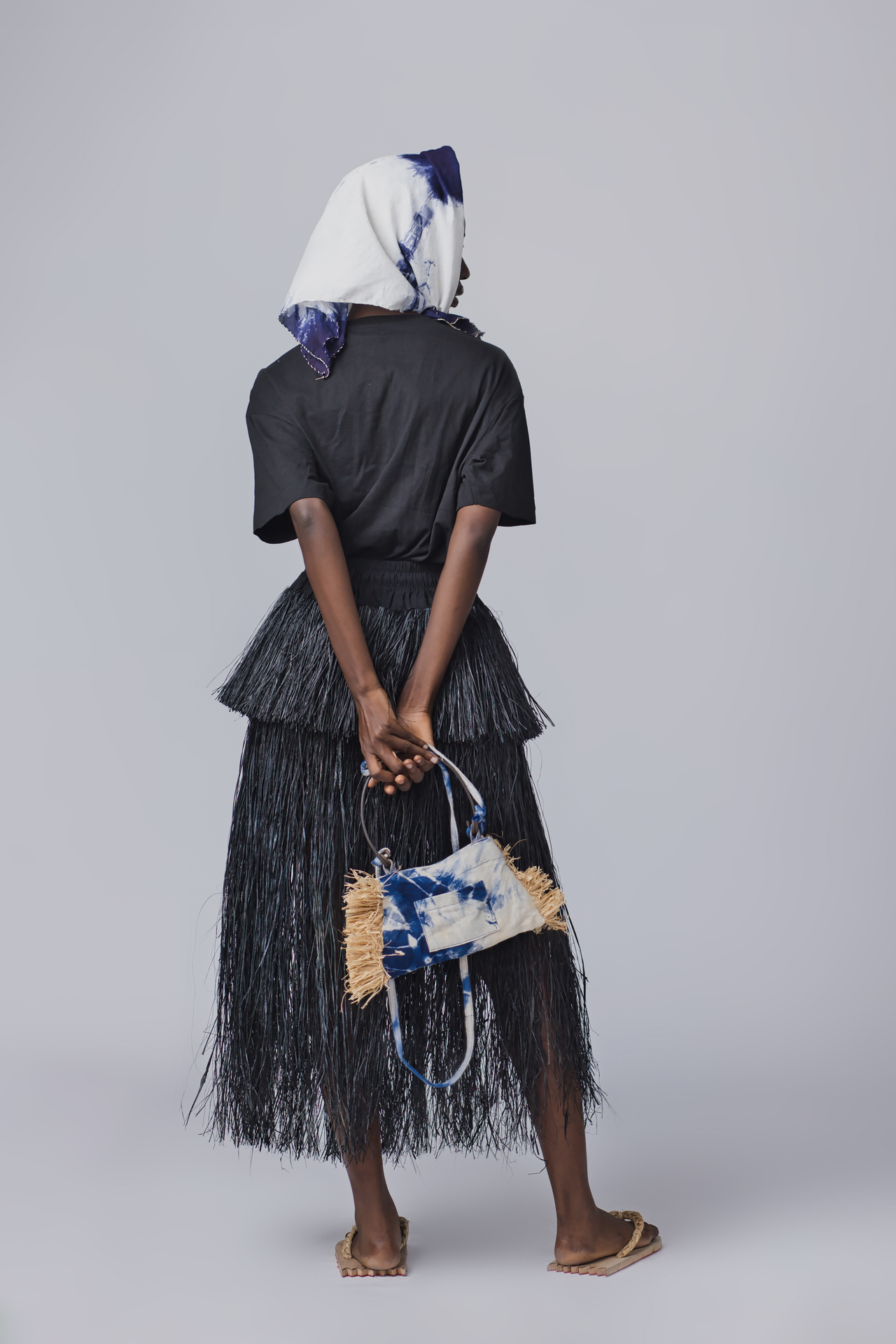 Chi Raffia Skirt / Monocrome