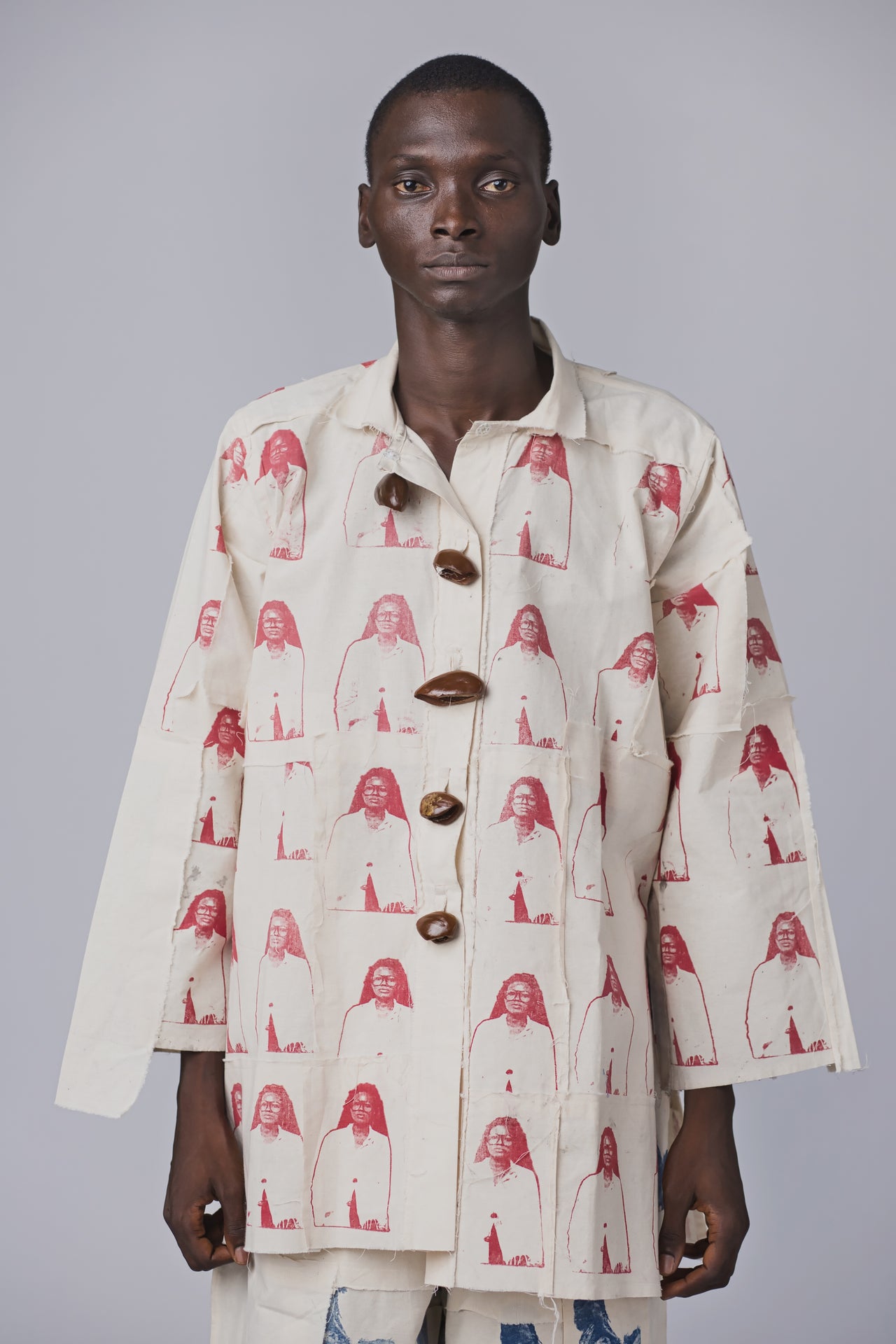 Ekikere  Patched Cotton Shirt