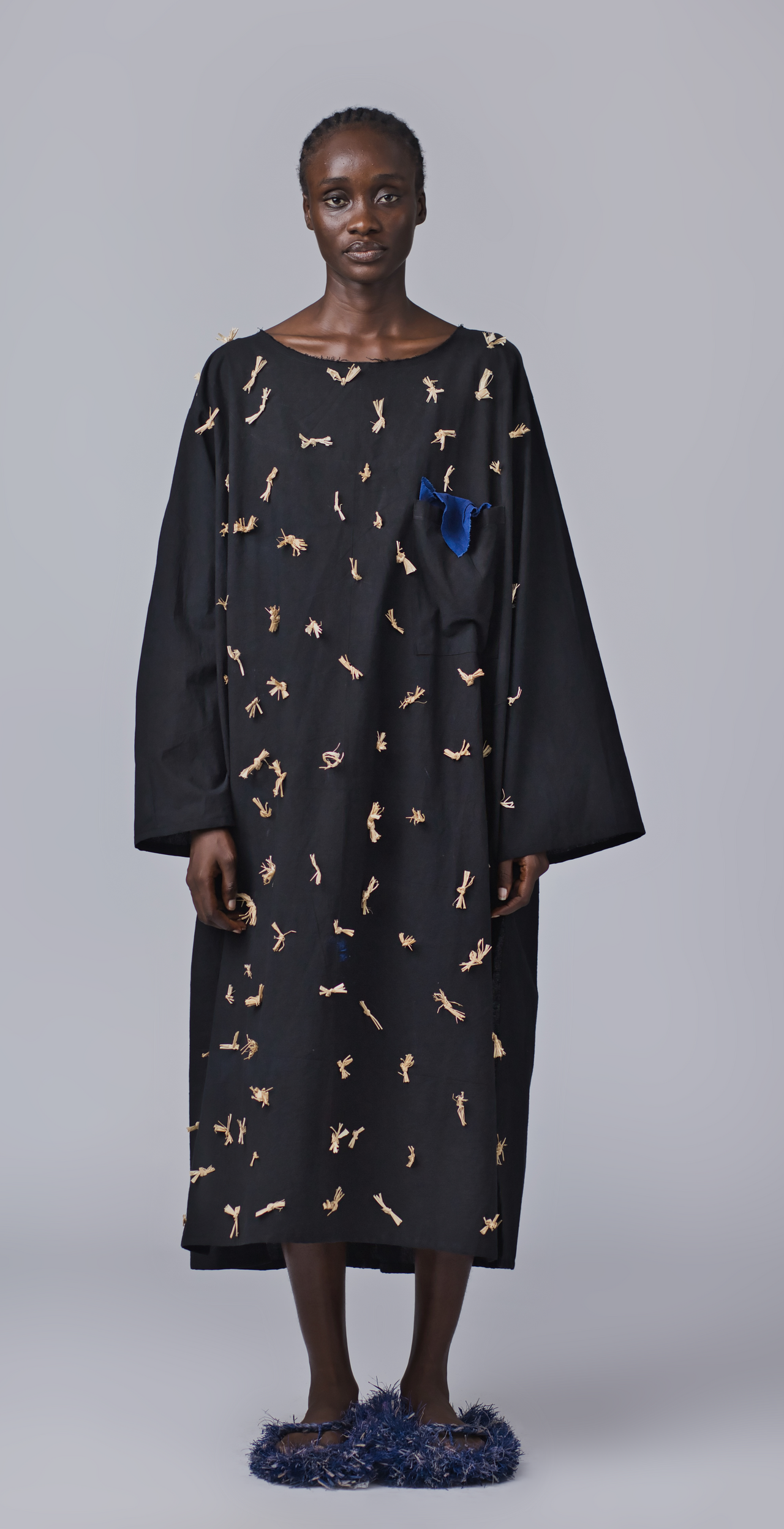 Timi Raffia Micro Knotted Kaftan