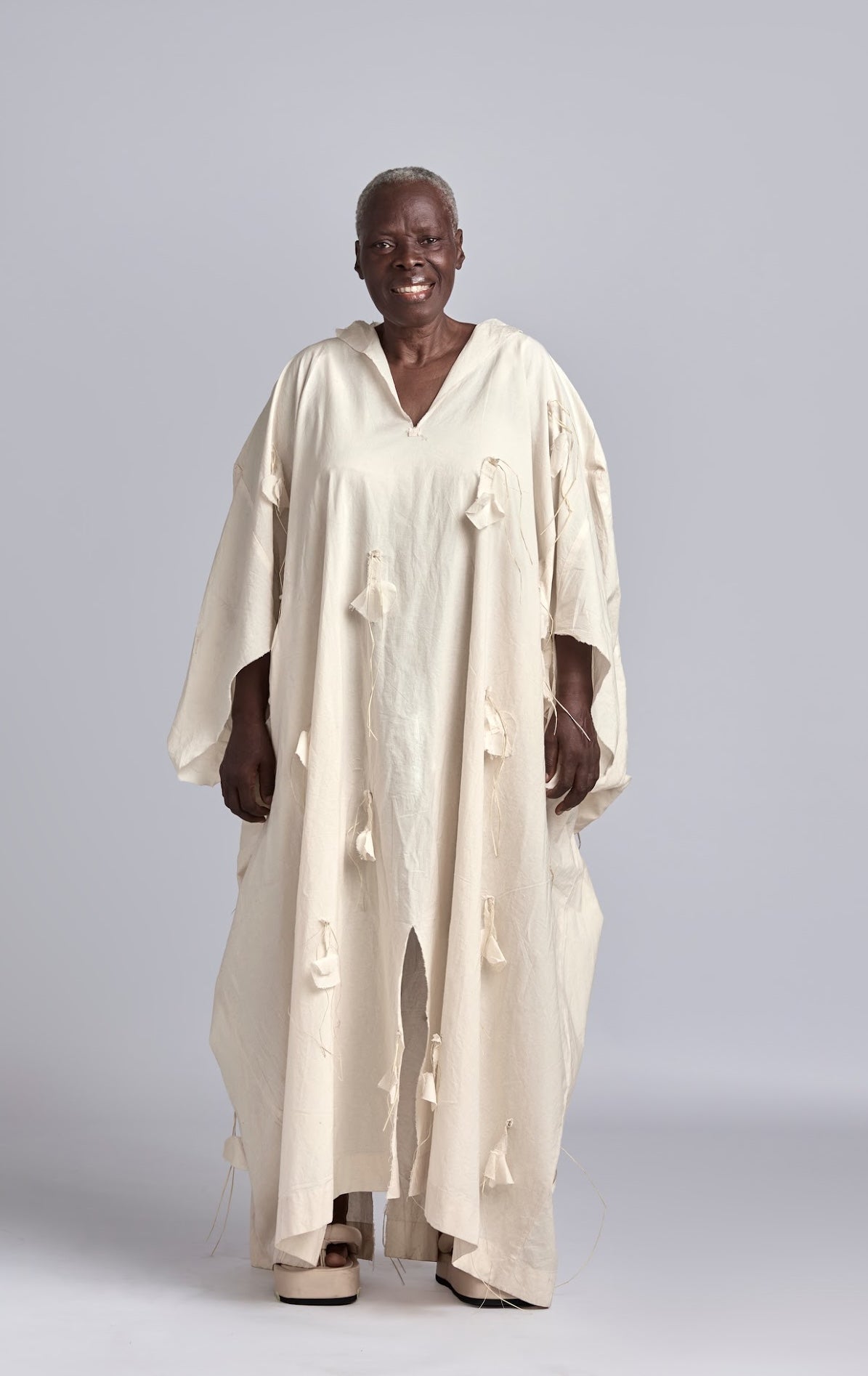 Love Love Loving Raffia Tassel Cotton Kaftan