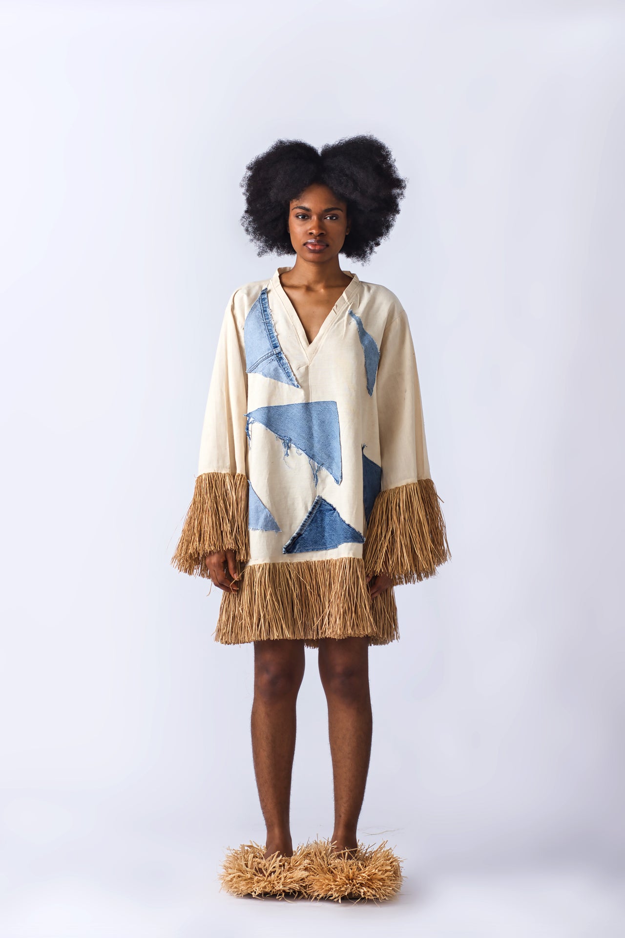 Raffia Doll Jean - Classic Blue