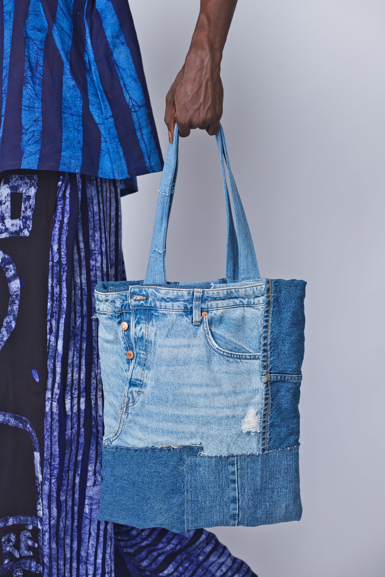 Up-cycled Denim Tote Bag
