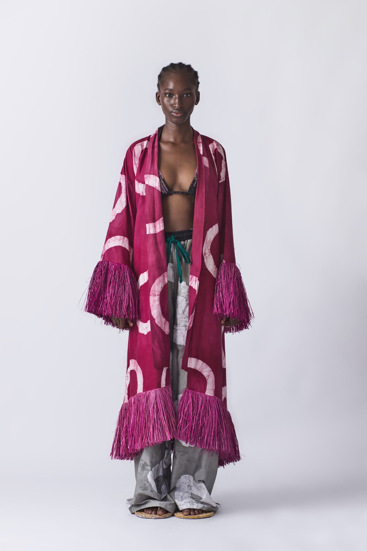 Maroon Kimono Jacket