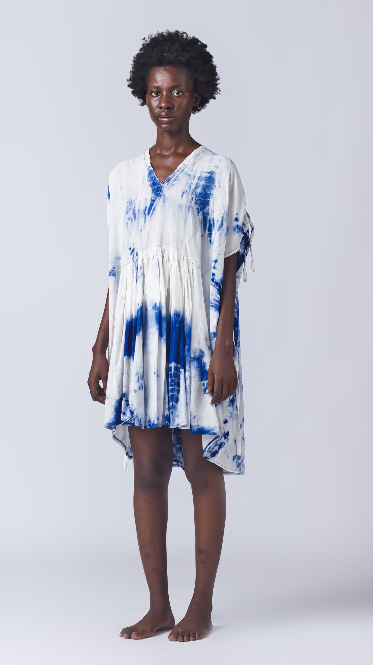 INEM TIE AND DYE SHORT KAFTAN DRESS