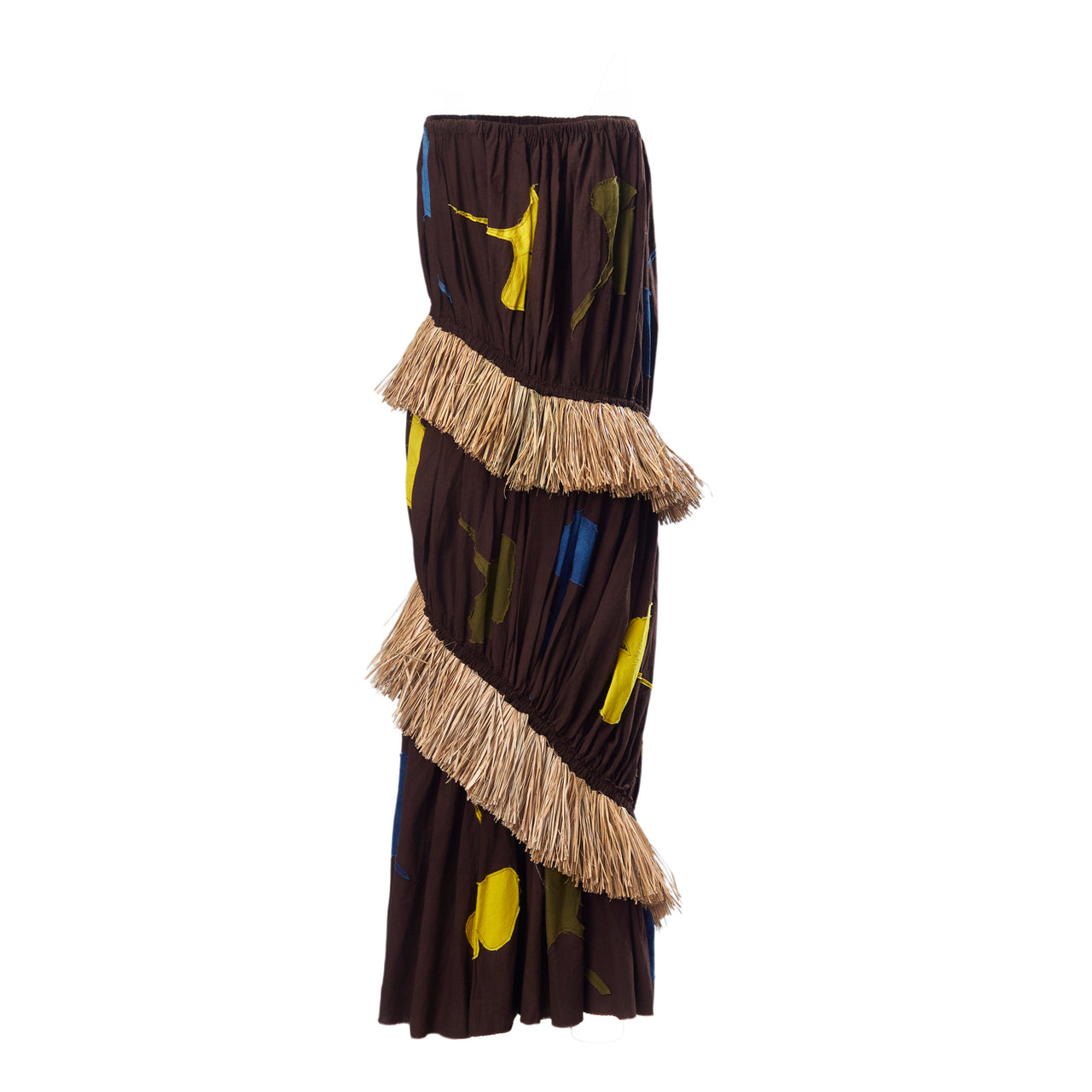 EMÁNA SPIRAL RAFFIA TUBE DRESS