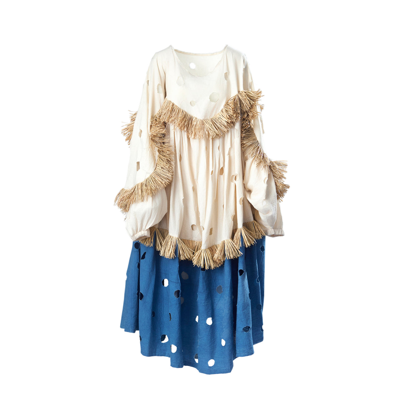 EMÁNA RAFFIA MAXI-DRESS