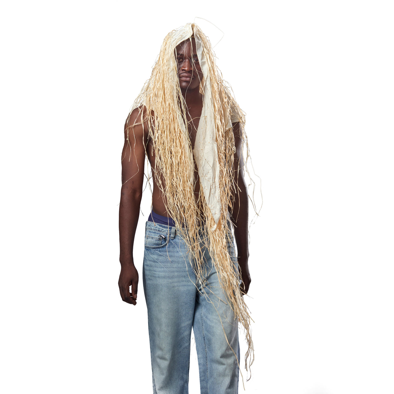 IRÀWỌ̀ Raffia Fringe Scarf
