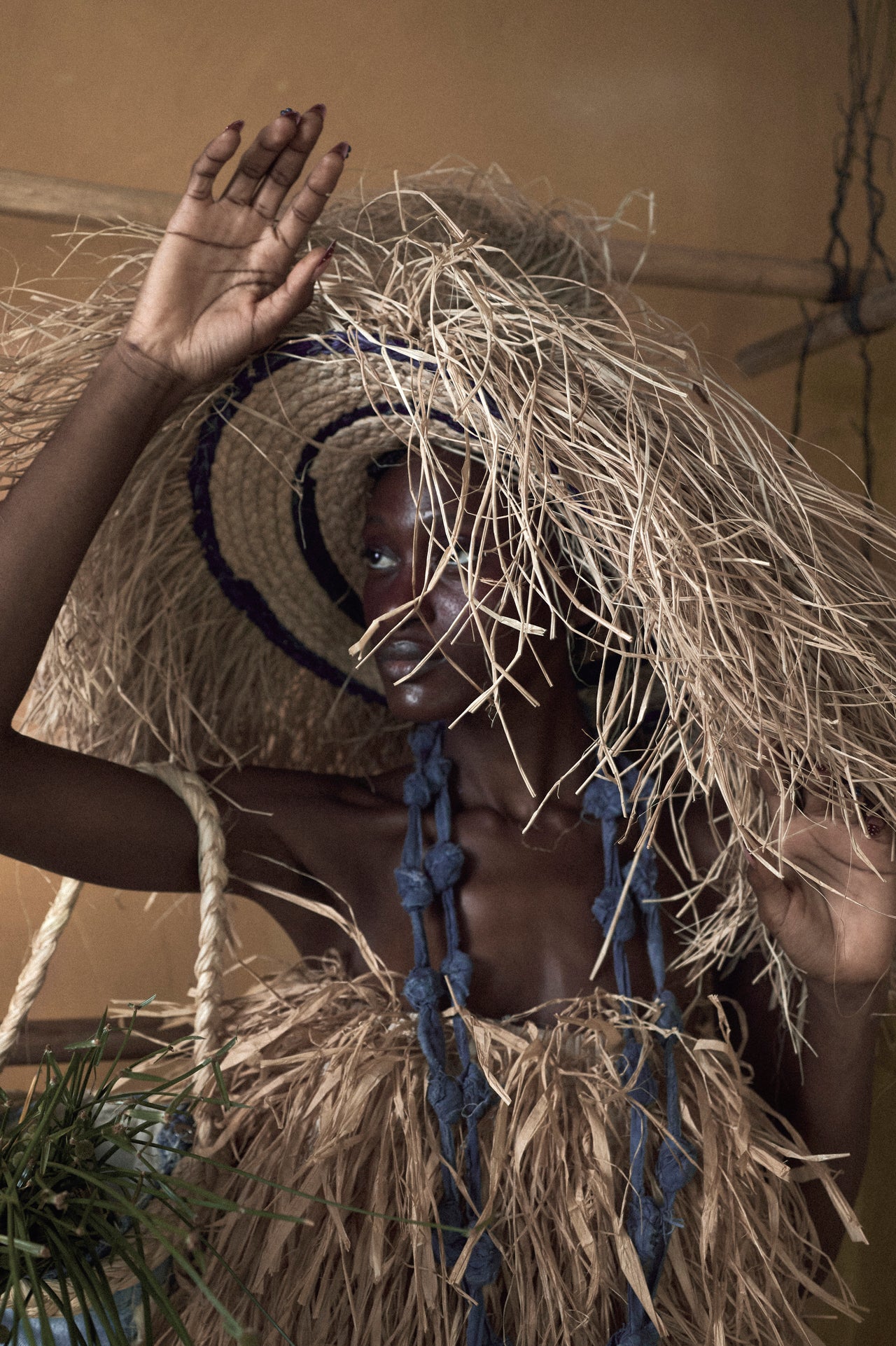 Akara Raffia Headpiece