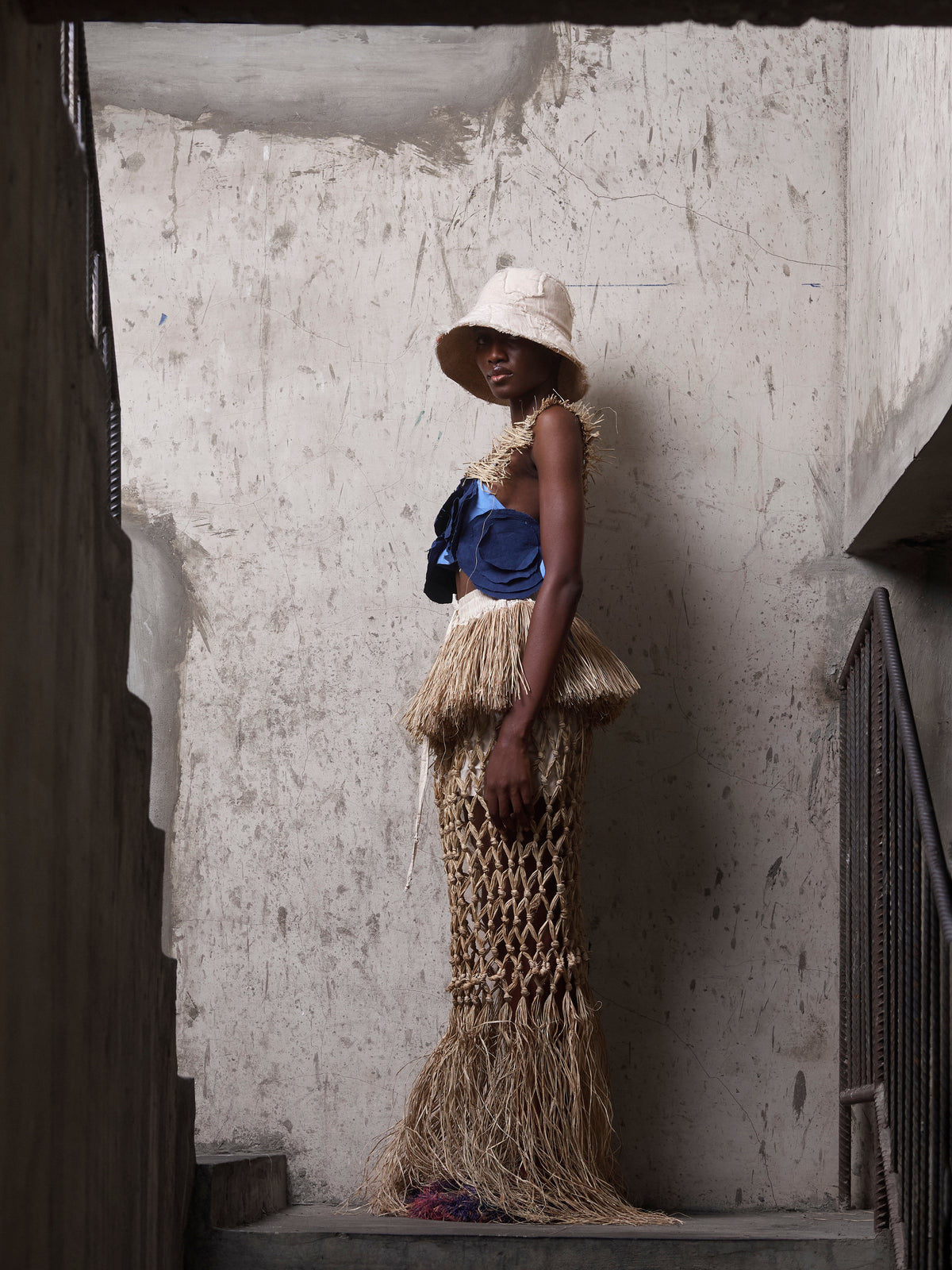 The Chinwe Raffia Fringe Skirt (U.S Local Delivery)