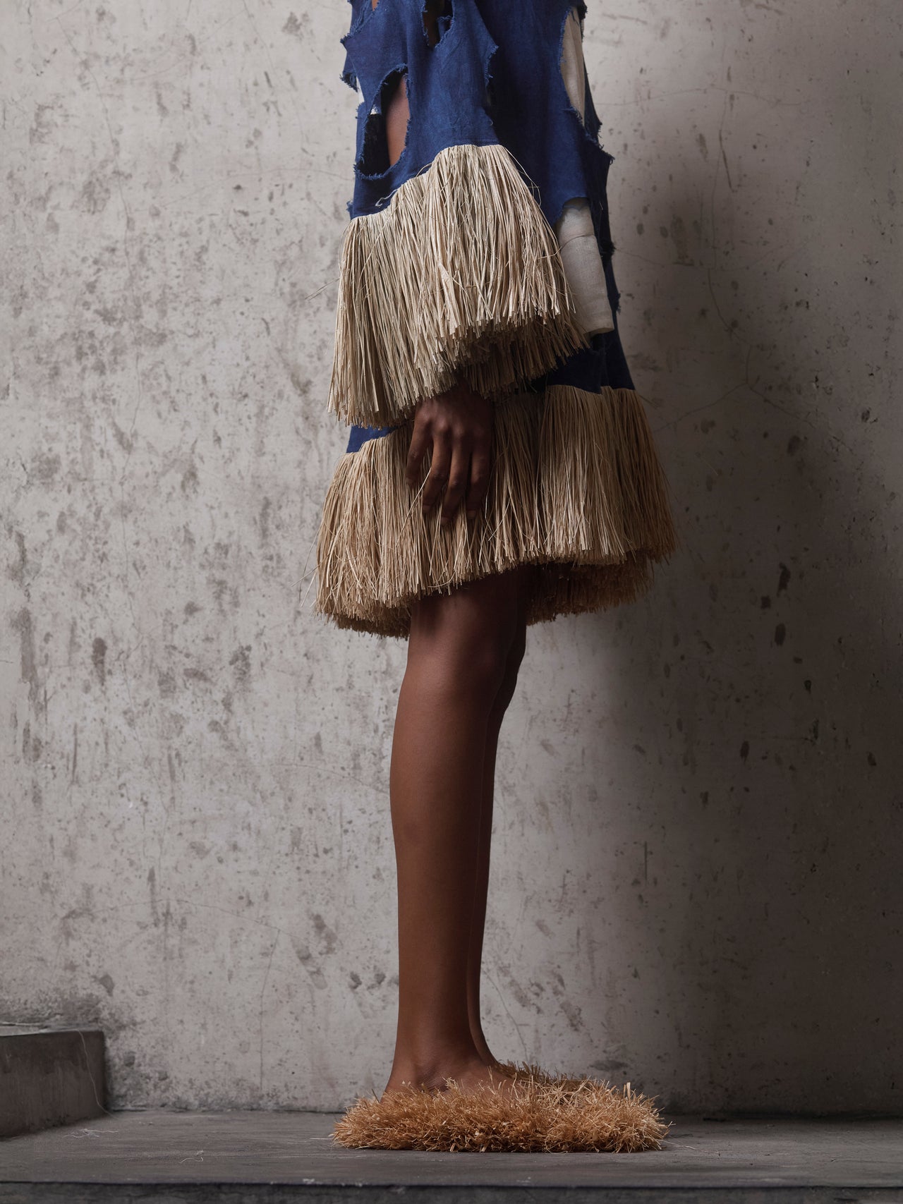 Sway Raffia Cut-Out Mini Dress