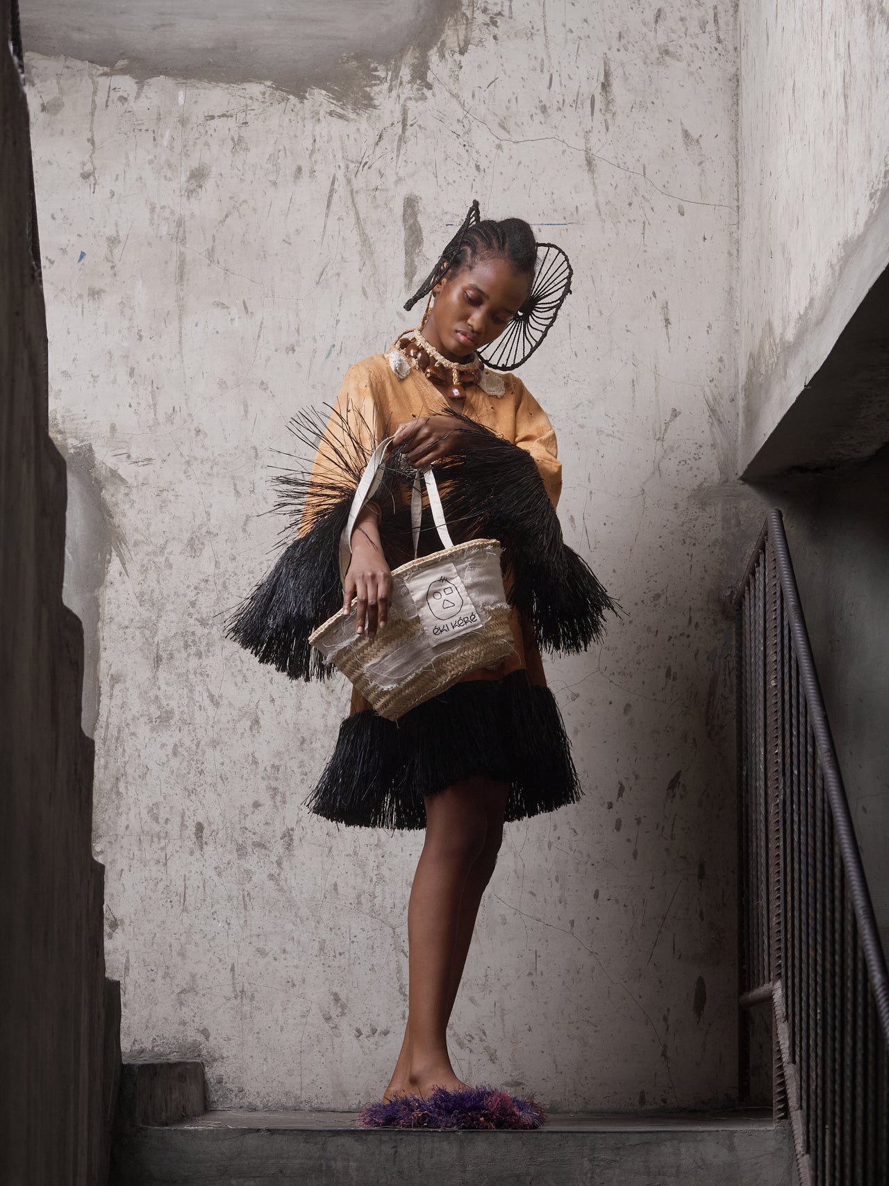 Ibóng Raffia Mini Dress