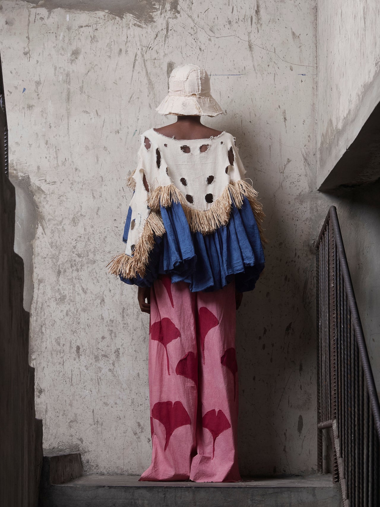 Raffia Tide Cut-Out Blouse