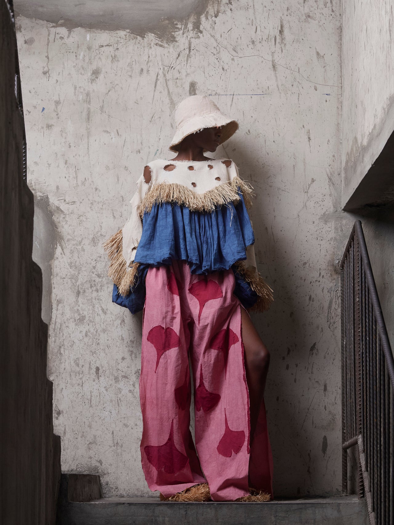 Raffia Tide Cut-Out Blouse