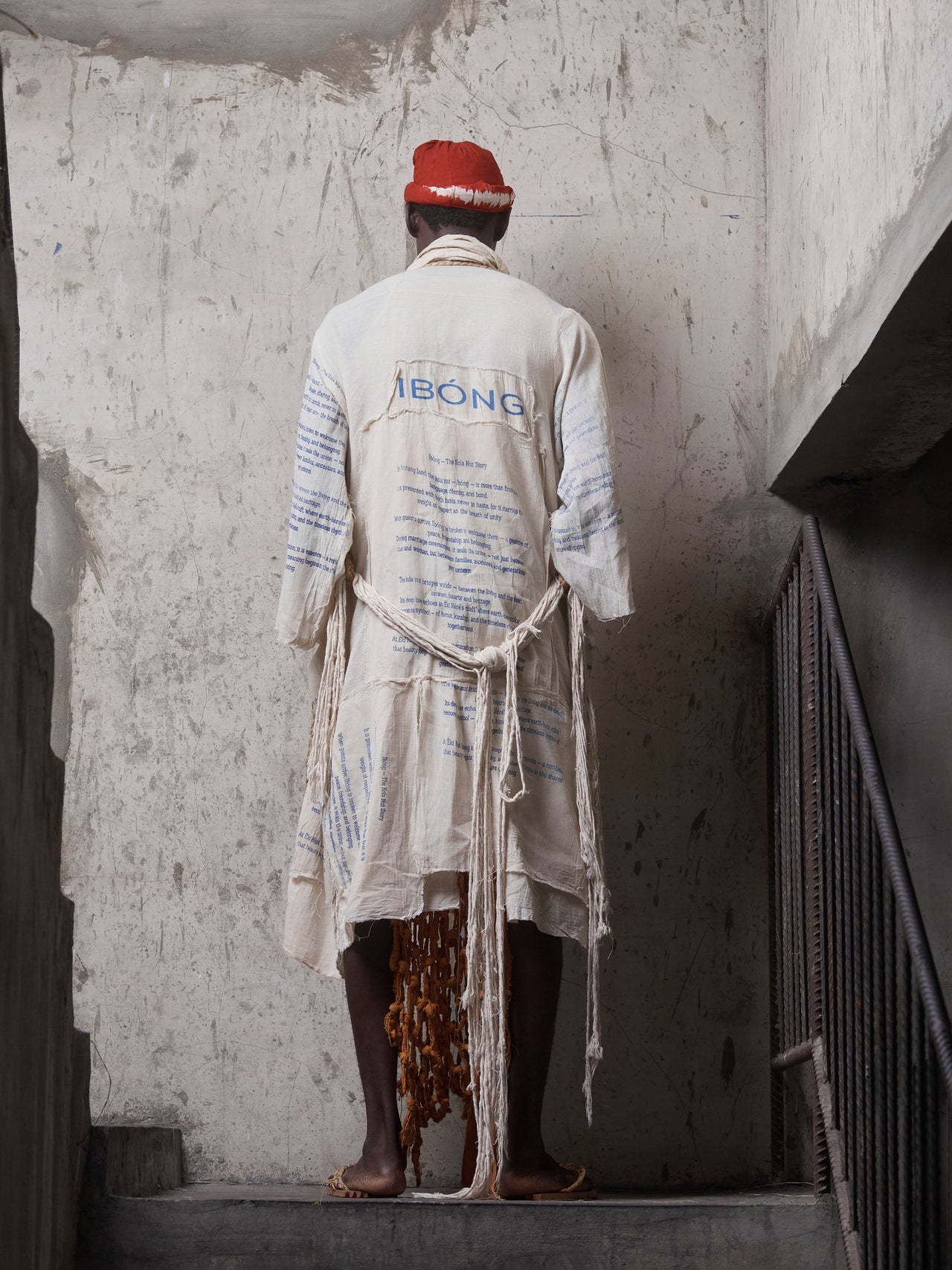 Ibong Script Cotton Kimono