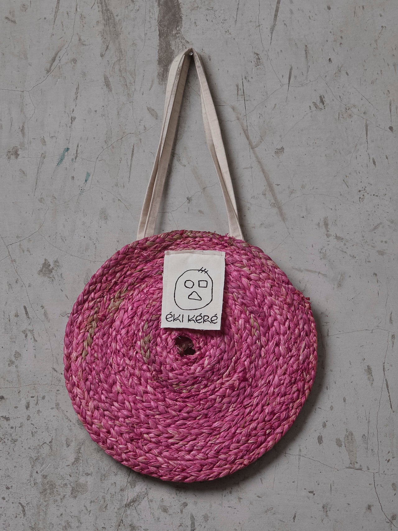 OLOO RAFFIA SHOULDER BAG-PINK BLOOSOM