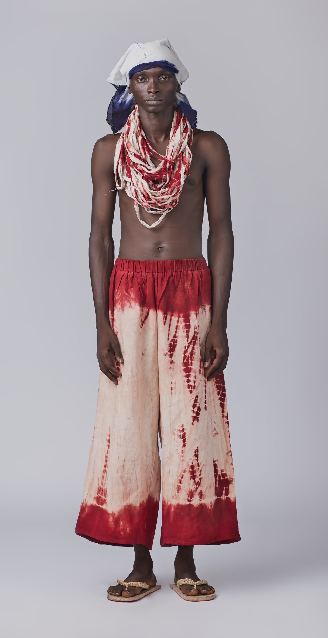 OLOÓ Tie and Dye Pant (Red)