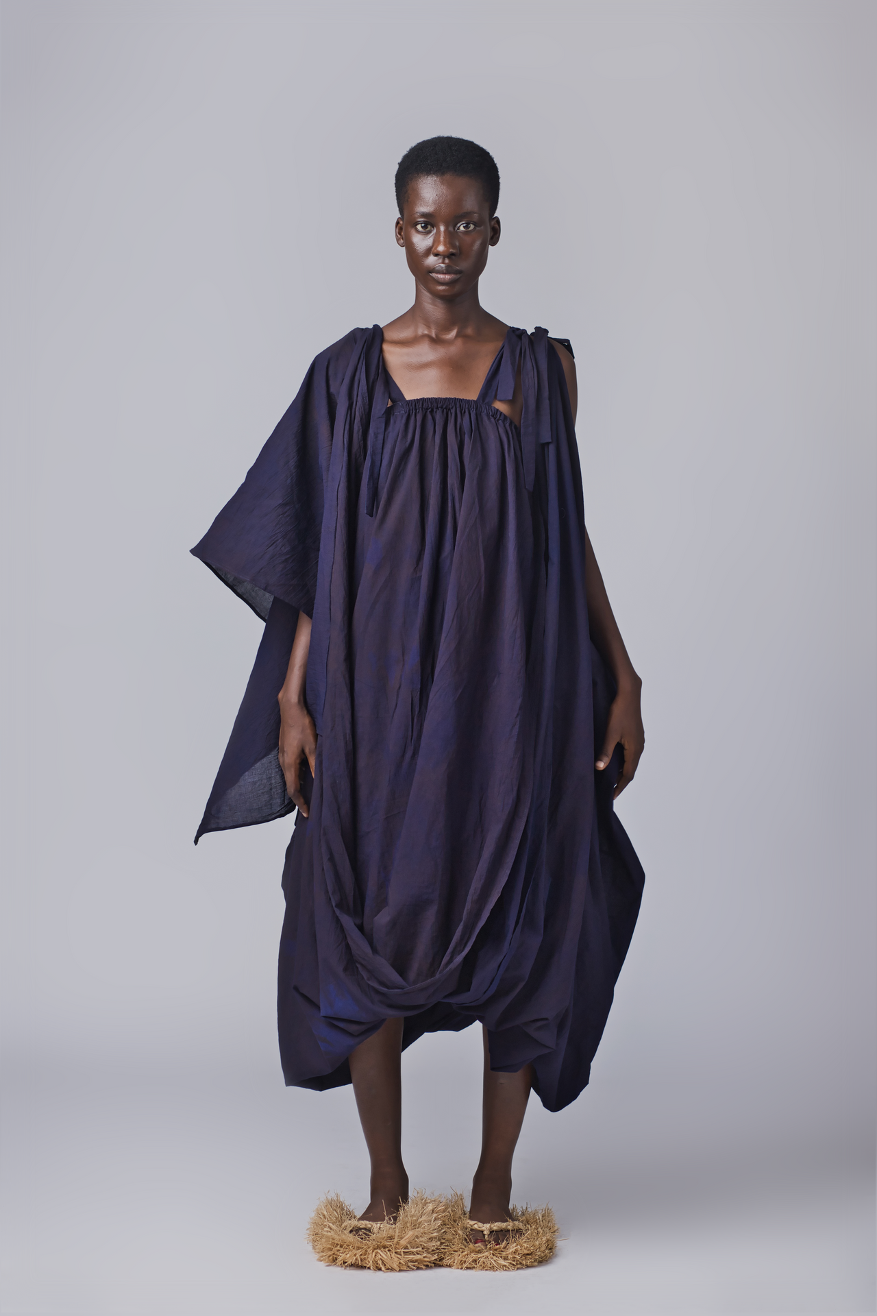 FIFI COTTON TUBED KAFTAN (Midnight Blue)