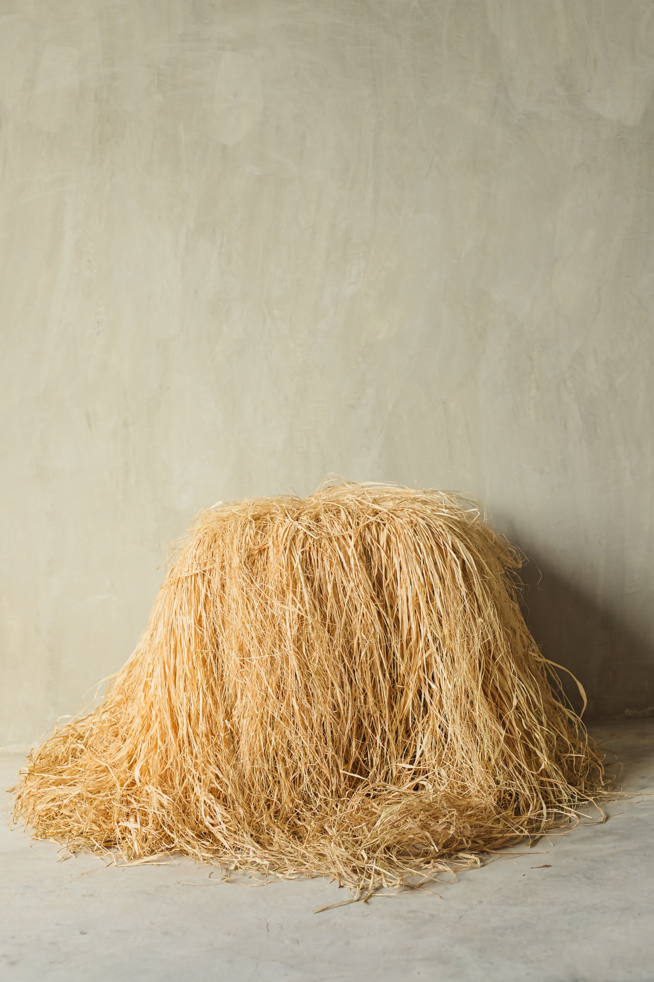 Endiong Raffia Fringe ottoman, image 1