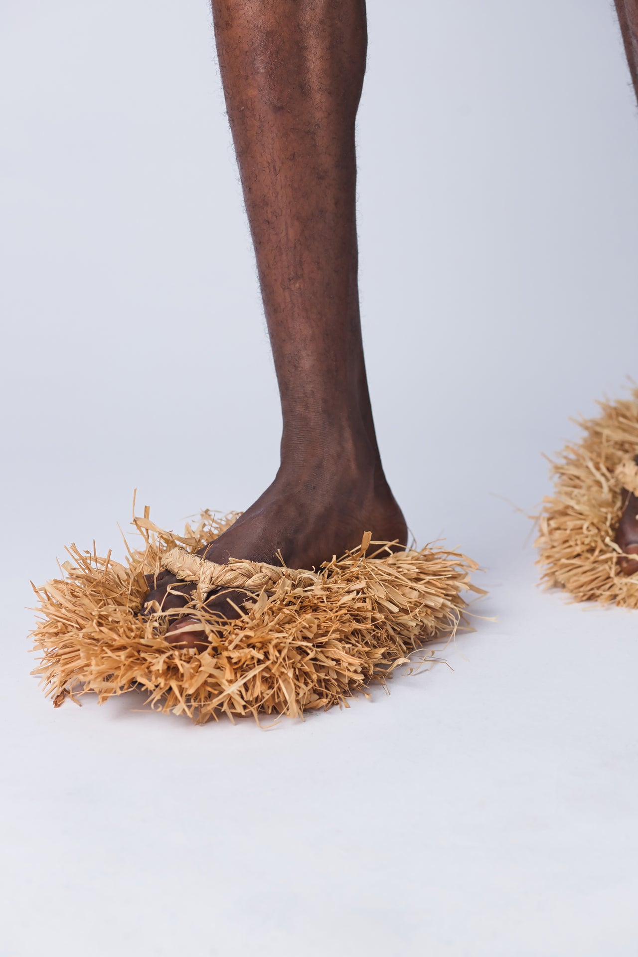 Raffia PomPom Flat Shoe